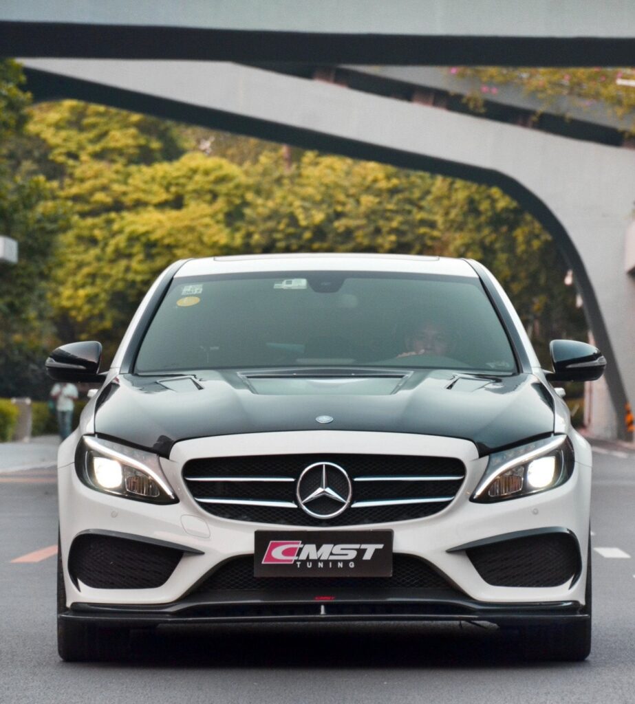 ลิ้นหน้า CMST ทรง สปลิตเตอร์ สำหรับ Mercedes-Benz C-Class W205 2015-2018