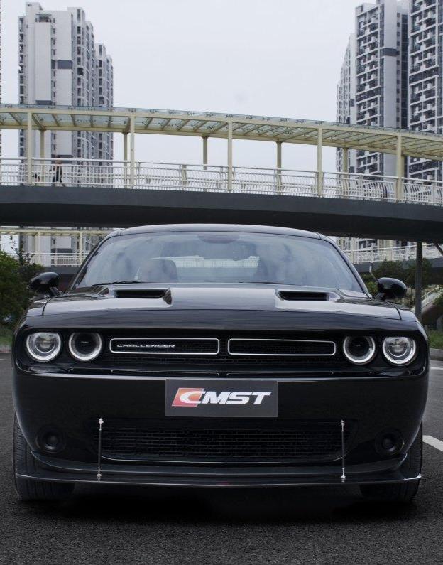 ลิ้นหน้าคาร์บอนไฟเบอร์/FRP CMST ทรง สปลิตเตอร์ สำหรับ Dodge Challenger 2008-2023