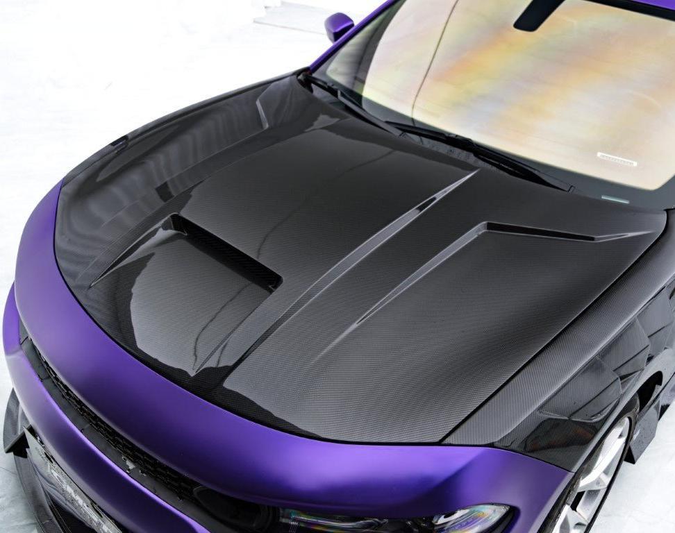 ฝากระโปรงหน้าคาร์บอนไฟเบอร์/FRP CMST สำหรับ Dodge Charger 2015-2023 (แบบที่ 2)
