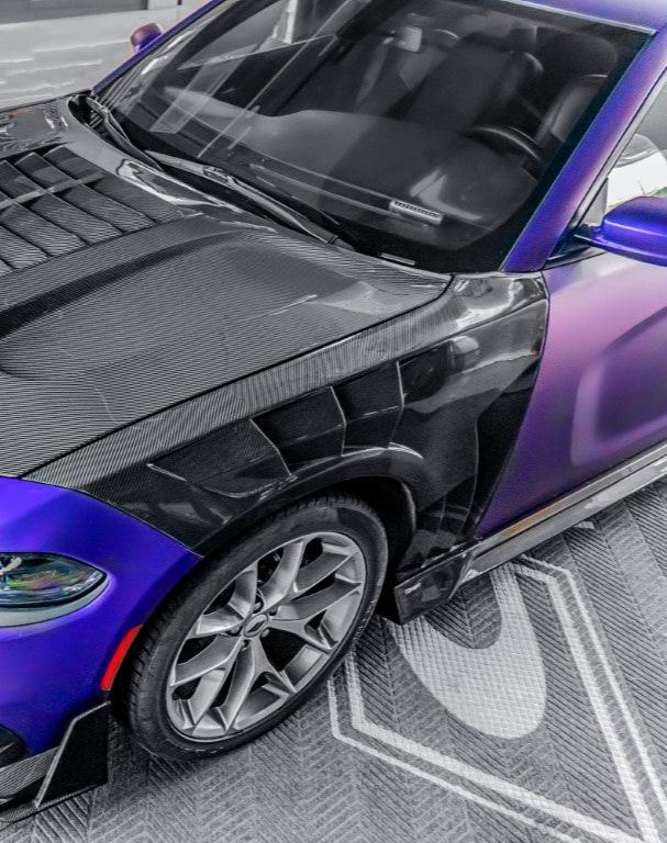 ซุ้มล้อหน้าคาร์บอนไฟเบอร์/FRP โดย CMST Tuning สำหรับ Dodge Charger 2015-2023
