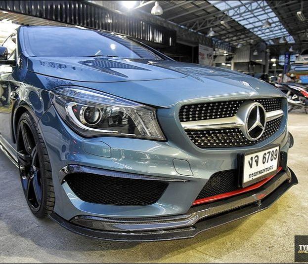 ลิ้นหน้าคาร์บอนไฟเบอร์ CMST (2 ชิ้น) สำหรับ C117 2014-2016 CLA250 CLA45 AMG