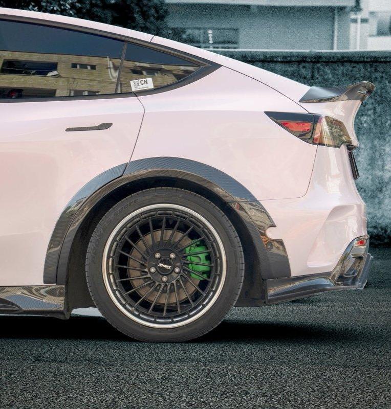 ไวด์บอดี้ Fender ทรงแฟลร์ ซุ้มล้อ โดย CMST Tuning สำหรับ Tesla Model Y Performance AWD Long Range RWD Standard 2020-2025