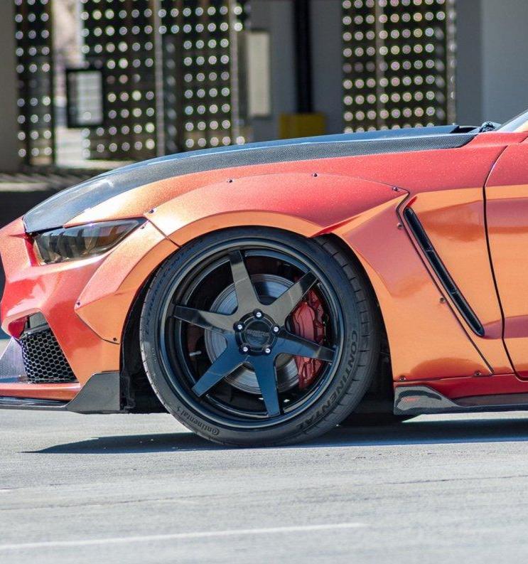 ซุ้มล้อหน้า โดย CMST Tuning สำหรับ Ford Mustang GT 5.0 V6 3.6 Ecoboost 2.3 S550.1 2015-2017