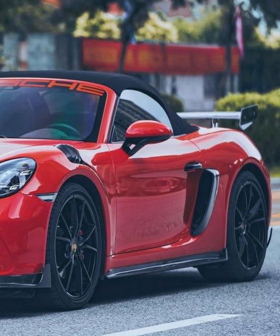 สเกิร์ตข้าง CMST ทรง V2 สำหรับ Porsche 718 Cayman 2017-ON