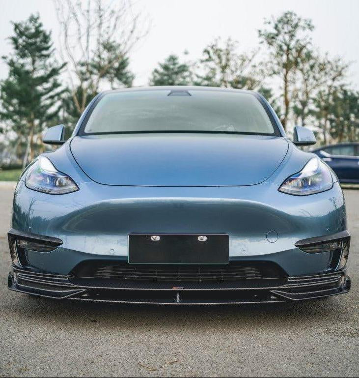 ลิ้นหน้า CMST ทรง สปลิตเตอร์ สำหรับ Tesla Model Y 2020-2025 (แบบที่ 3)