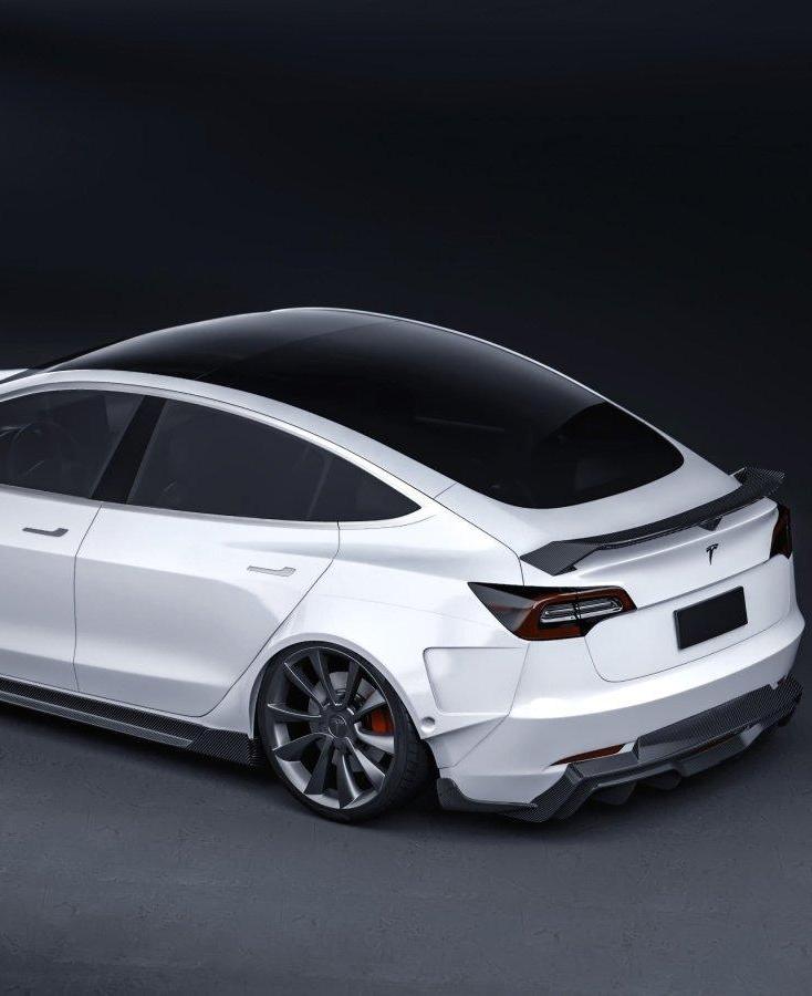 ปีก/สปอยเลอร์หลัง CMST ทรง V5 สำหรับ Tesla Model 3 2017-2023