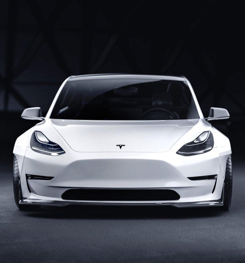 Front Lip CMST style Splitter for Tesla Model 3 2017-2023