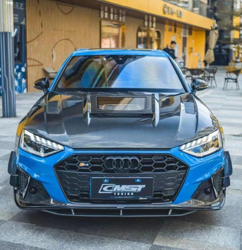 前引擎盖 CMST 款式 V1，适用于 Audi RS4 B9 2018-ON