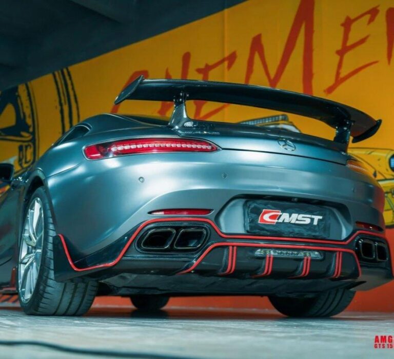 ปีก/สปอยเลอร์หลังคาร์บอนไฟเบอร์/FRP CMST ทรง V1 สำหรับ Mercedes-Benz AMG GT C190