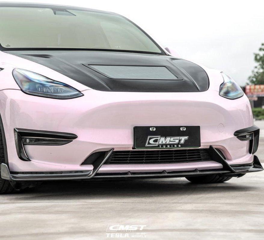 前唇 CMST 款式前铲，适用于 Tesla Model Y 2020-2025