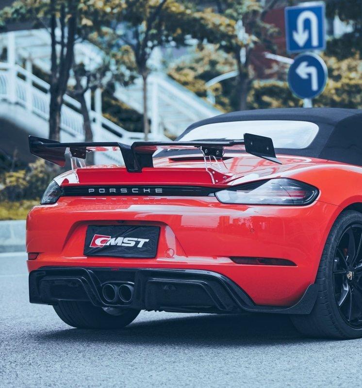 ปีก/สปอยเลอร์หลัง CMST ทรง V2 สำหรับ Porsche 718 Boxster 2017-ON