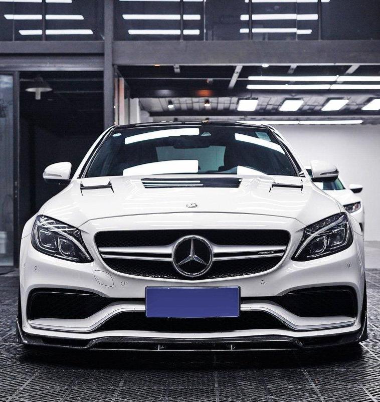 ลิ้นหน้า CMST ทรง สปลิตเตอร์ สำหรับ Mercedes-Benz C-Class W205 2015-2021