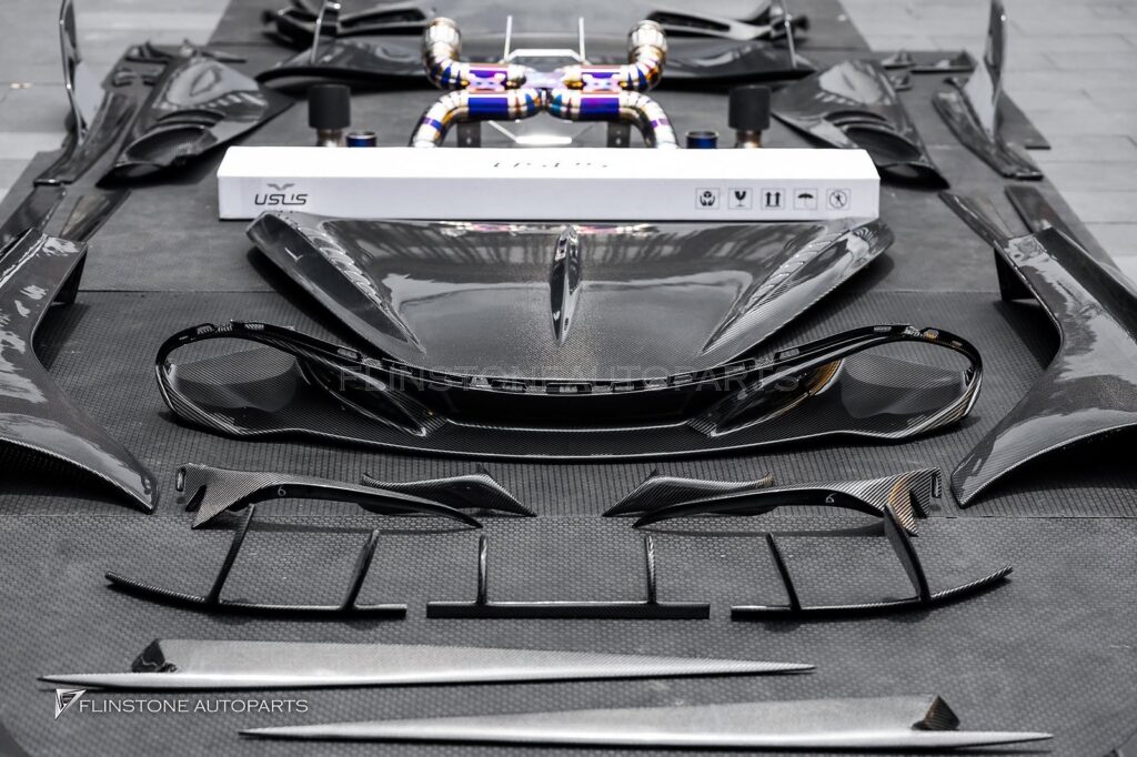 Mclaren USUS Autoclave Carbon Fiber OEM Lip + GTs Carbon Fiber Front Lip