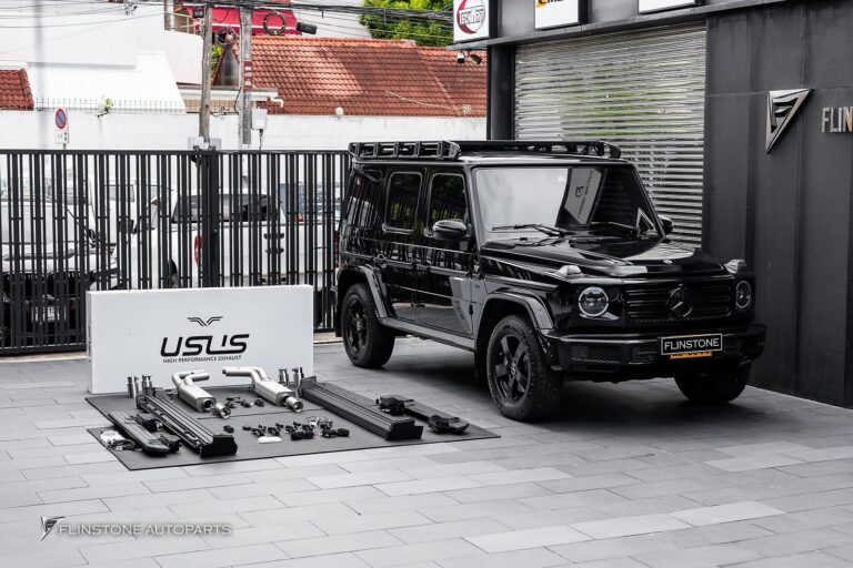 Mercedes-Benz W464 G-Class USUS Titanium Exhaust + Auto Side Running Board