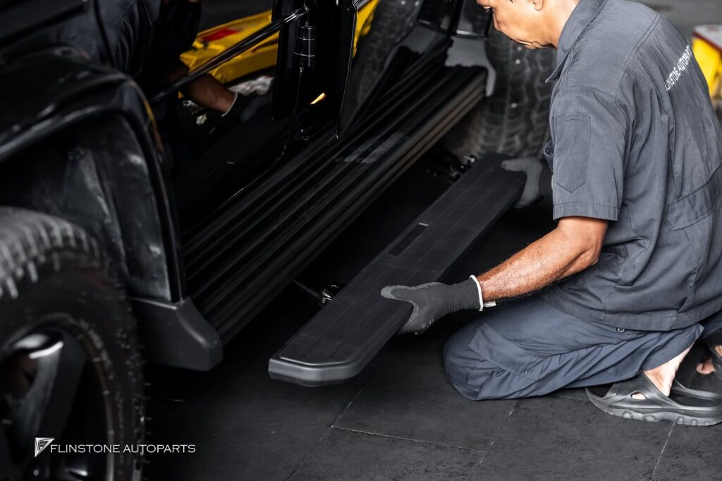 Mercedes-Benz W464 G-Class USUS Titanium Exhaust + Auto Side Running Board