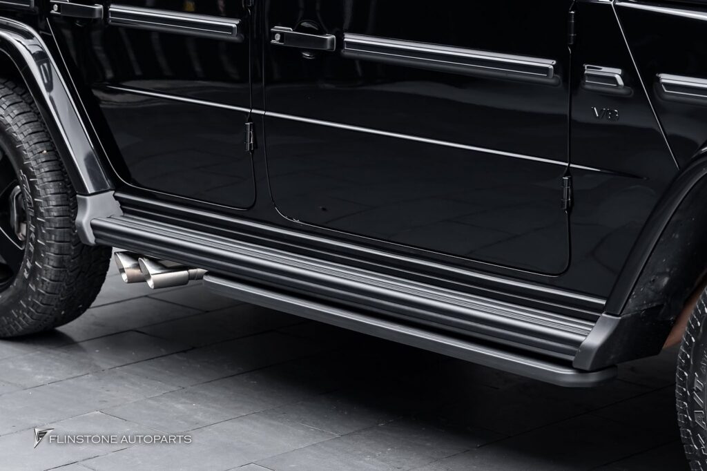 Mercedes-Benz W464 G-Class USUS Titanium Exhaust + Auto Side Running Board