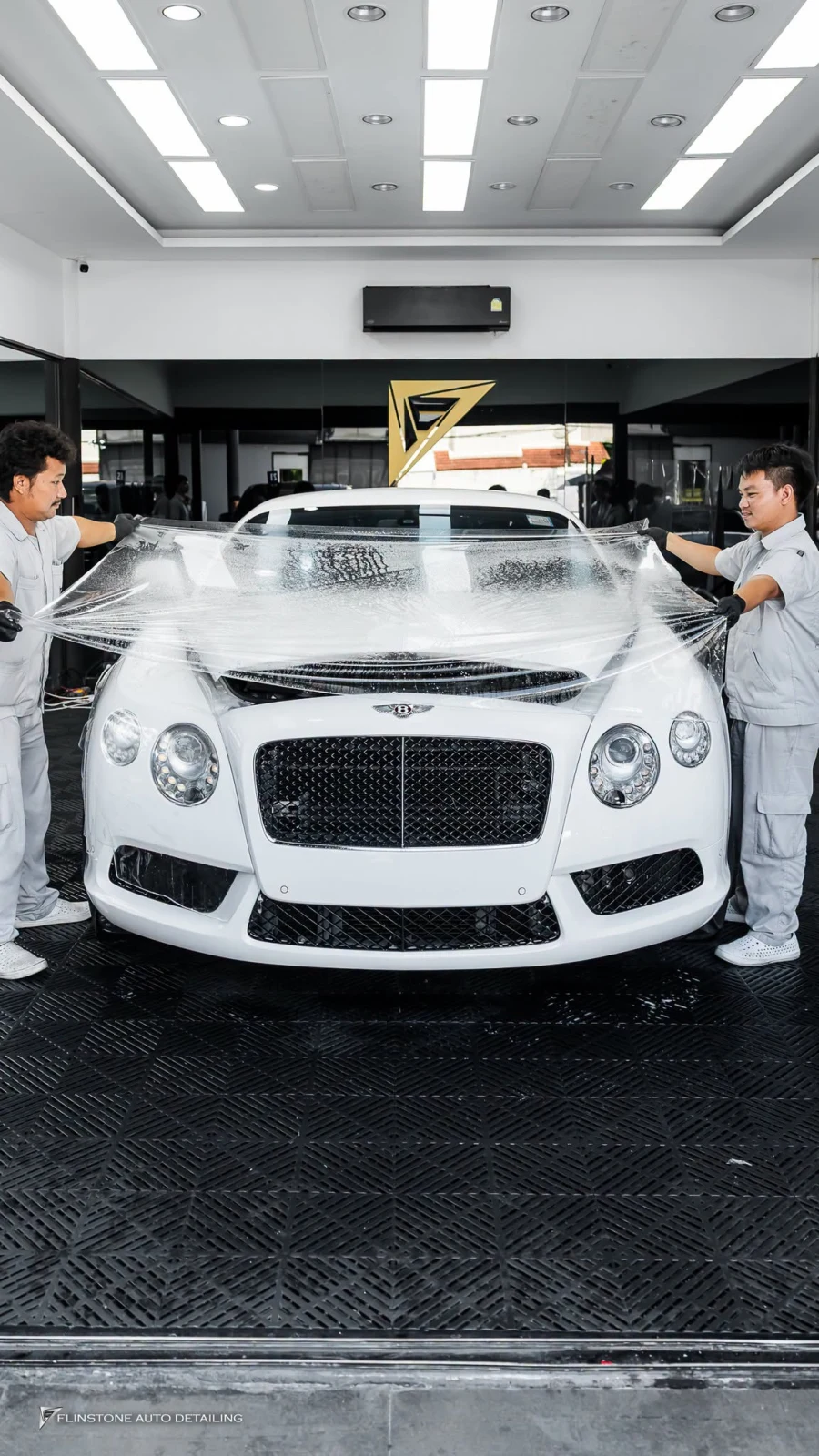 Bentley Continental GT new front bumper set fitted with a fresh respray