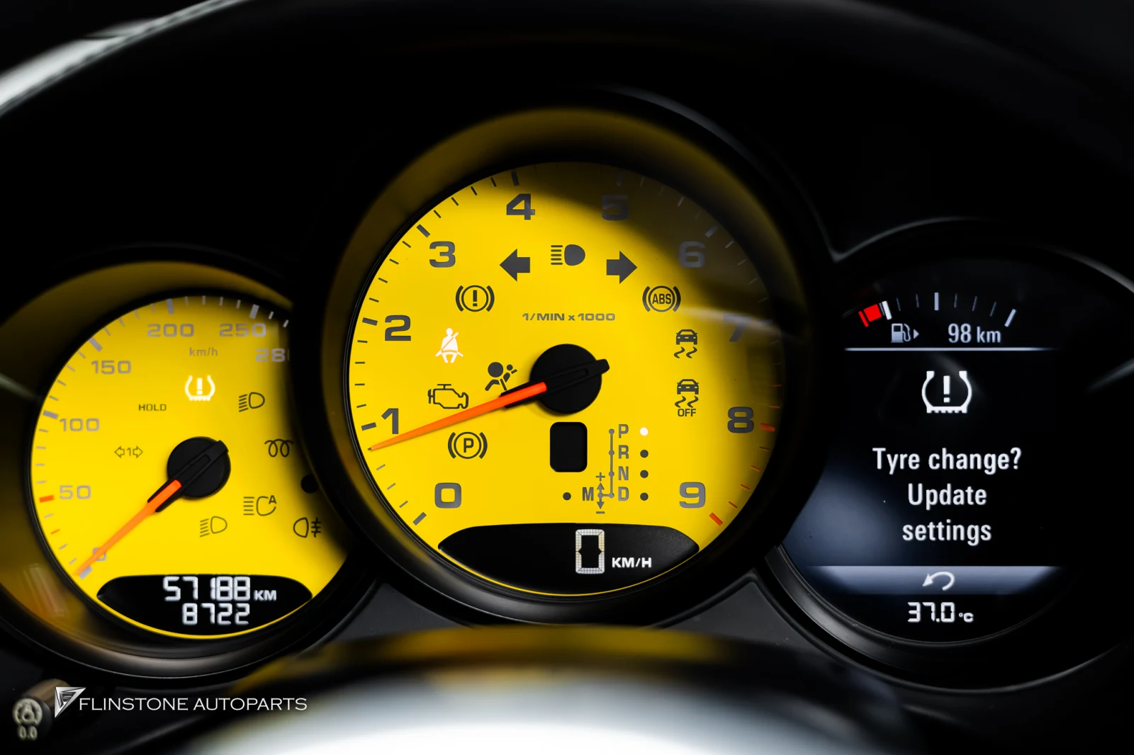 PORSCHE 981 Boxster clock fitted STOPWATCH Genuine