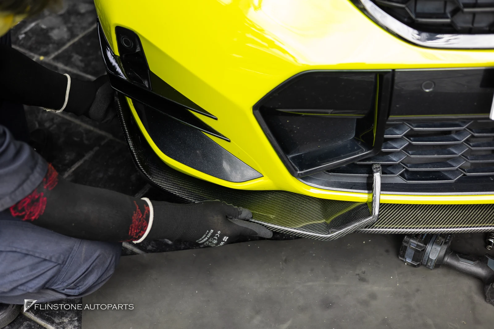 BMW G20 Series 3 LCI Carbon Front Lip installation