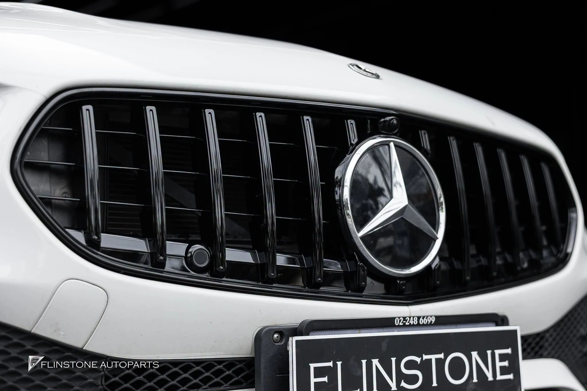black front grille fitted in the style of GT C63 for W206 C-Class