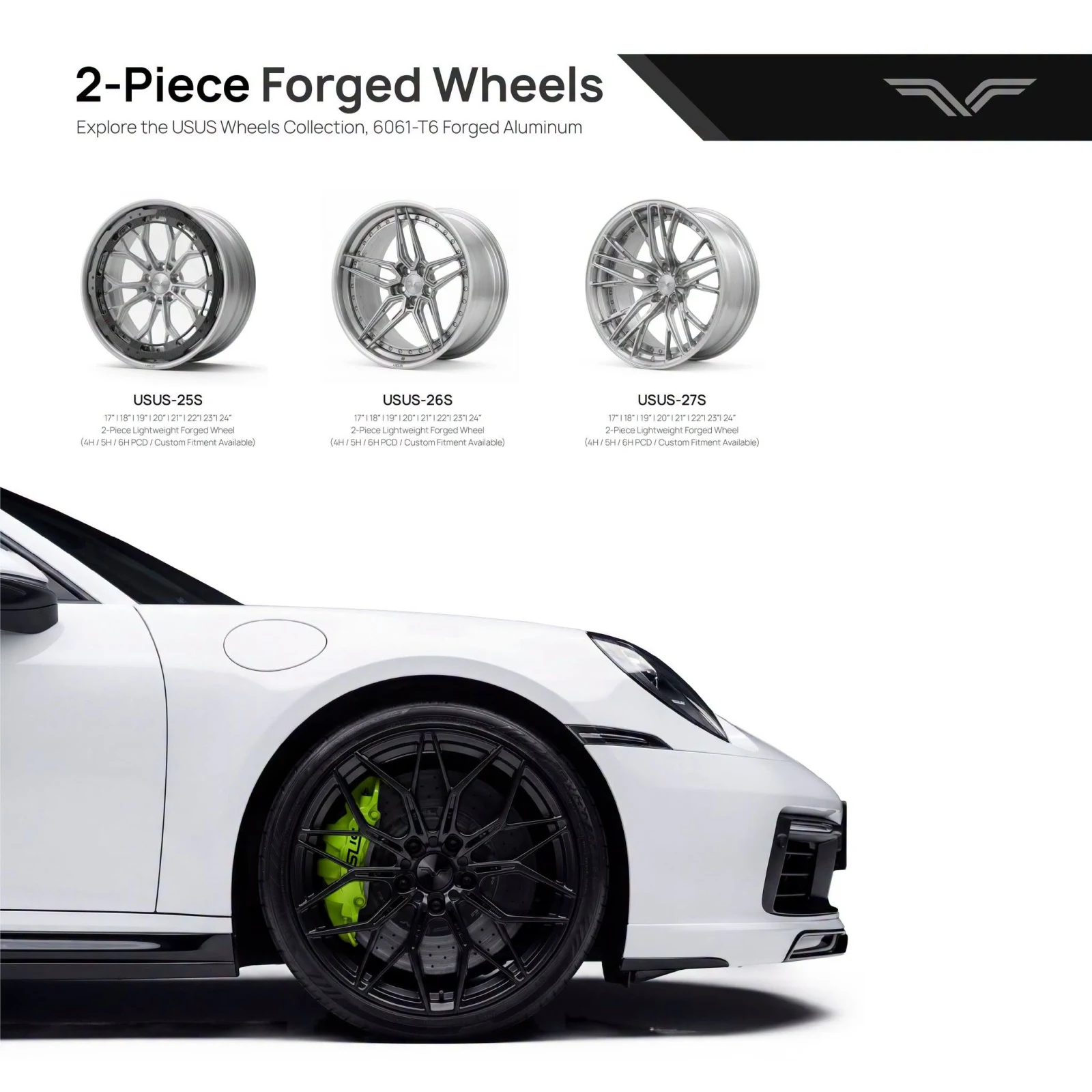正品锻造轮毂 USUS Forged Wheel 全系车型可定制 18–24 英寸