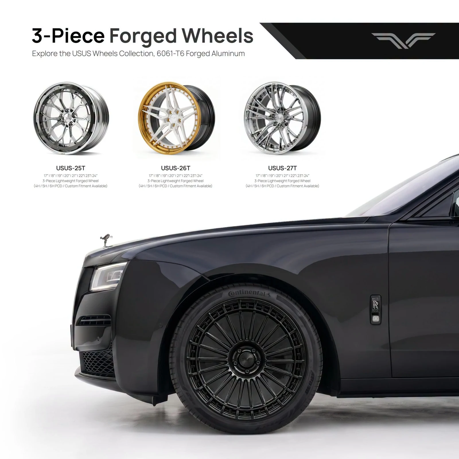 正品锻造轮毂 USUS Forged Wheel 全系车型可定制 18–24 英寸