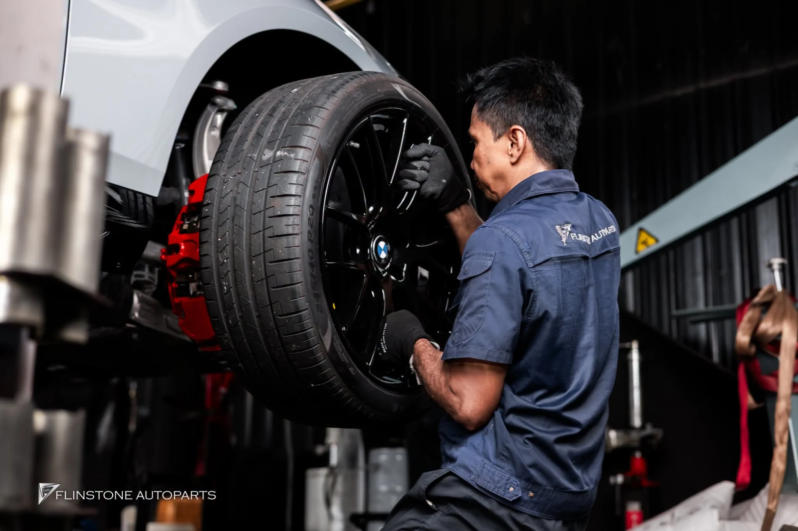 BMW i5 G60 เปลี่ยนล้อ — ผลงานติดตั้งจริงที่ Flinstone Autoparts