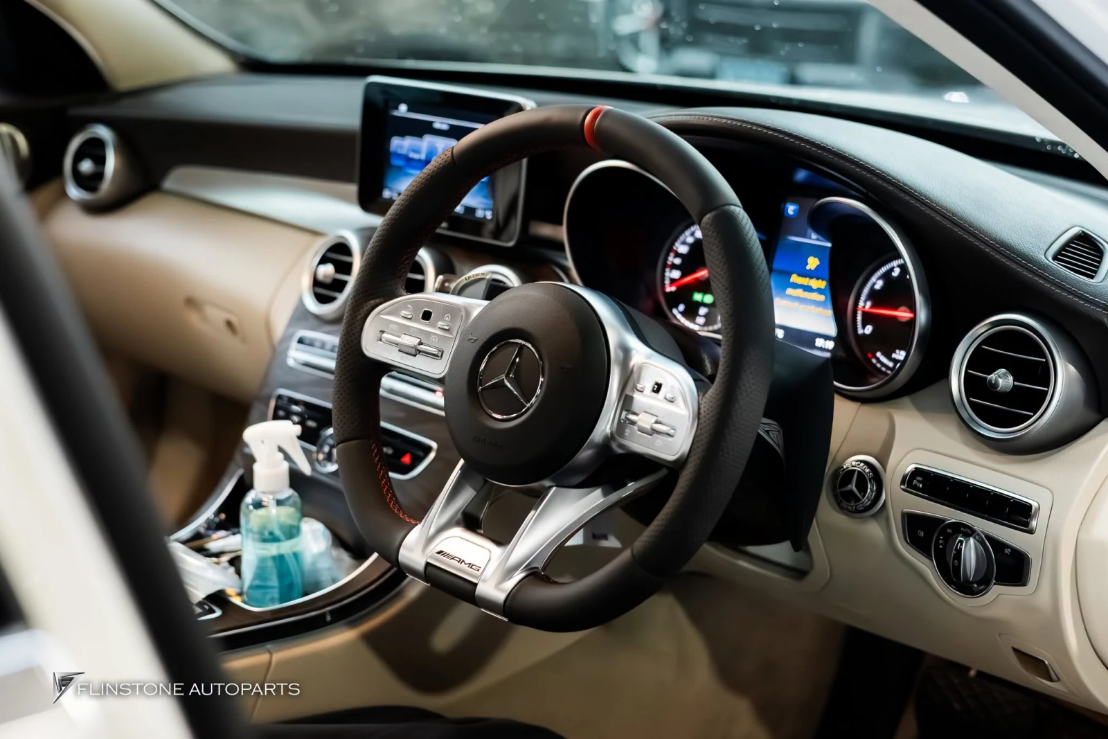 W205 C205 C-Class เปลี่ยนพวงมาลัย — ผลงานติดตั้งจริงที่ Flinstone Autoparts