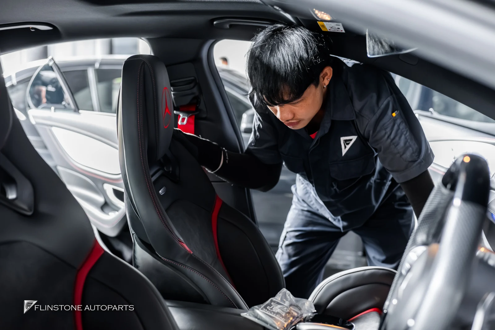 C257 CLS-Class Coupe เปลี่ยนเบาะ — ผลงานติดตั้งจริงที่ Flinstone Autoparts