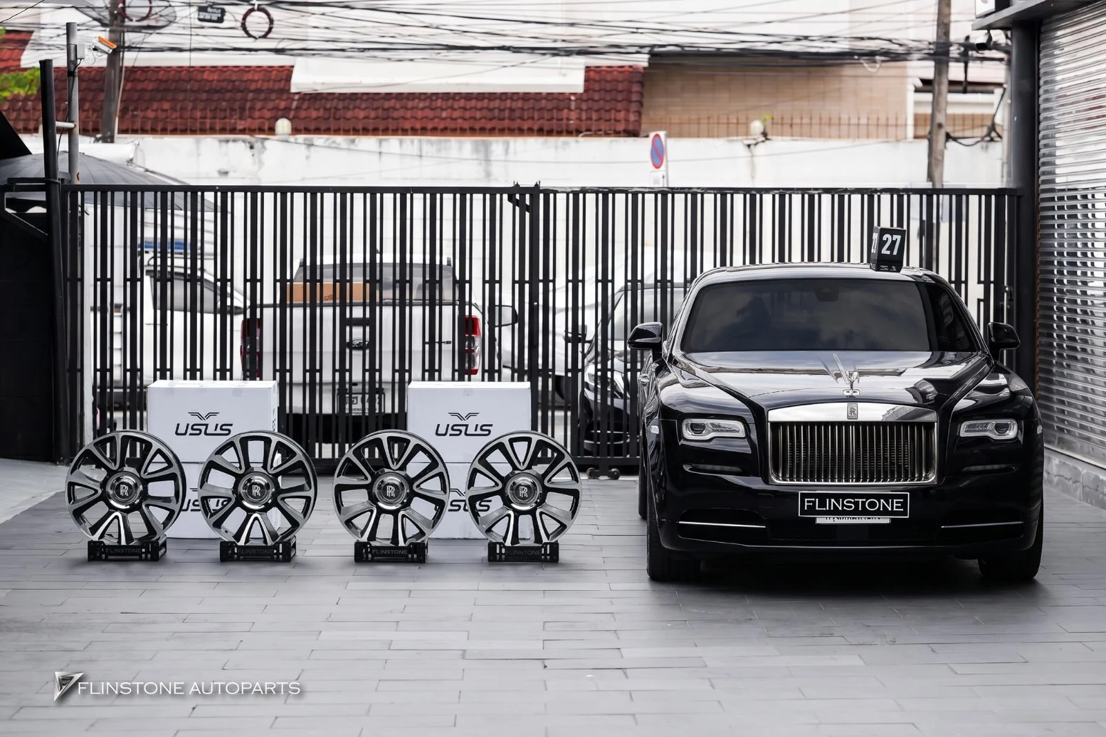 Rolls Royce came in for a wheel change — a real case from our showroom Flinstone Autoparts