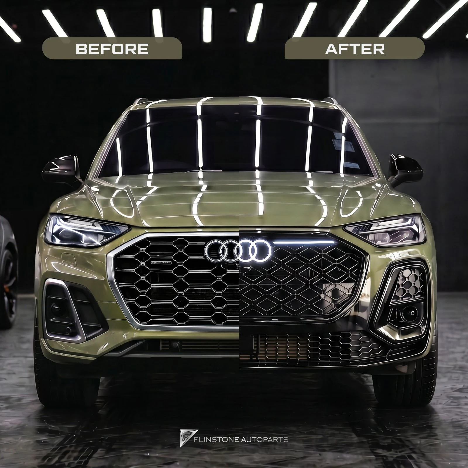 พา AUDI Q5 เข้ามาตกแต่งและอัปเกรดออปชัน — เคสจริงจากหน้าร้าน Flinstone Autoparts