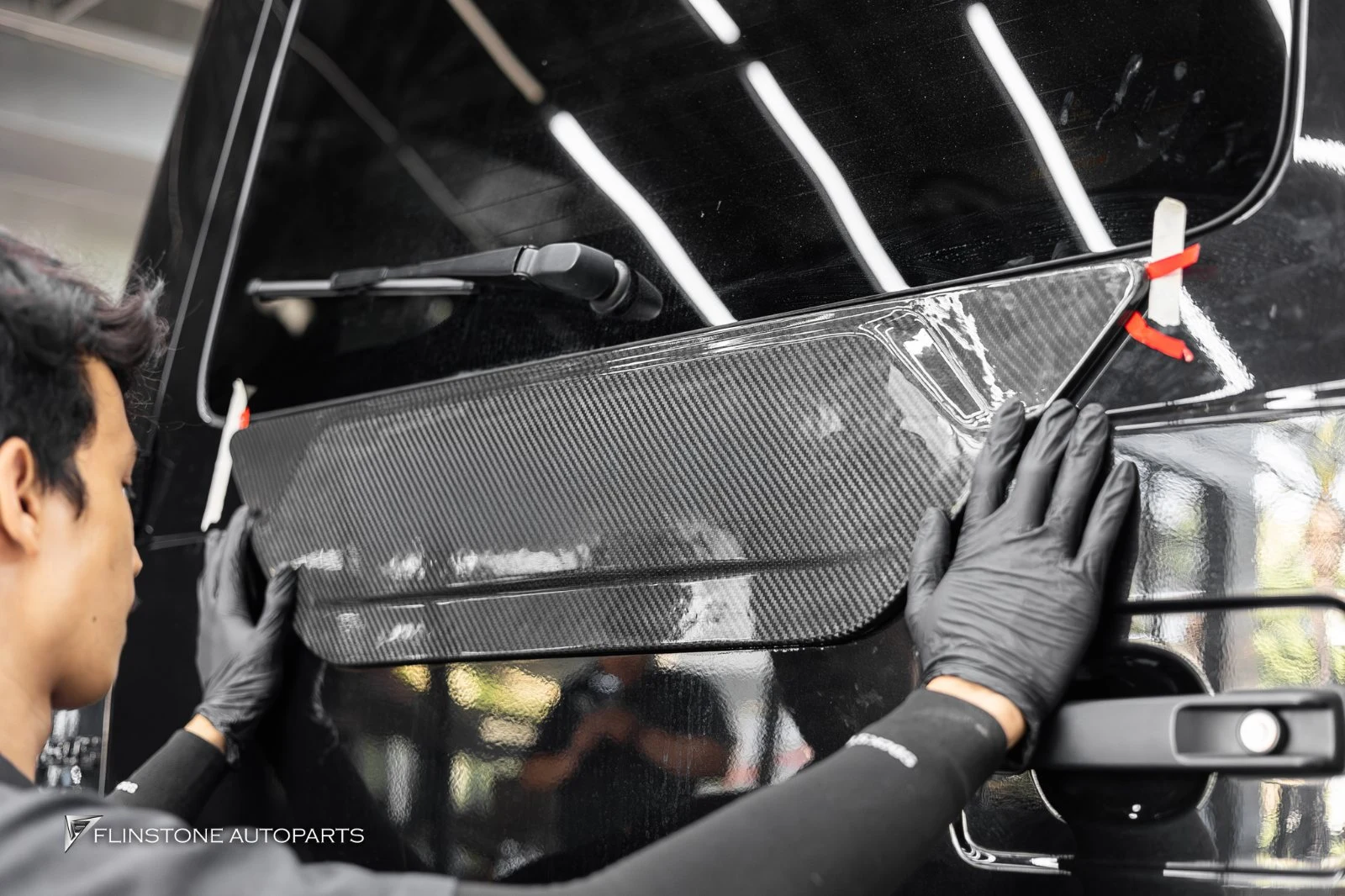 W464 G-Class USUS Autoclave Carbon Fiber Rear Plate — ผลงานติดตั้งจริง