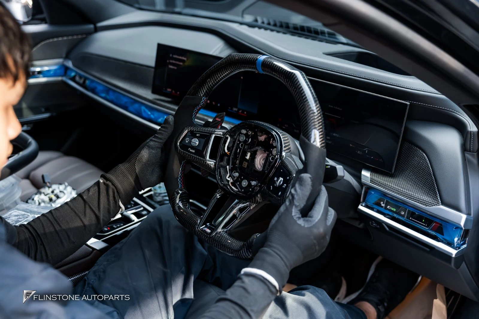 พา BMW i7 G70 เข้ามาเปลี่ยนพวงมาลัย — เคสจริงจากหน้าร้าน Flinstone Autoparts