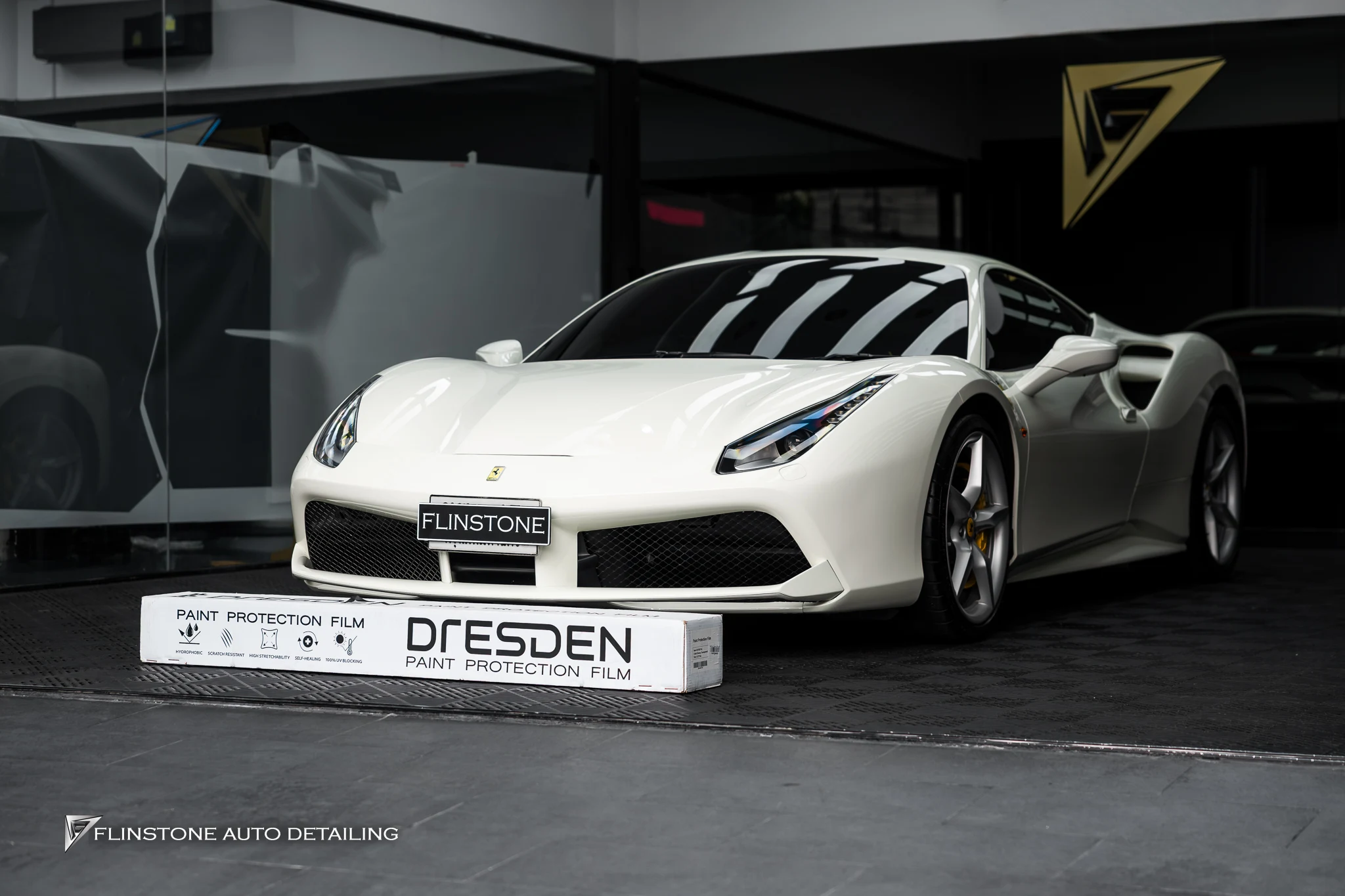 Ferrari ติดฟิล์มกันรอย ที่ Flinstone Autoparts — รีวิวงานจริงพร้อมภาพทุกขั้นตอน