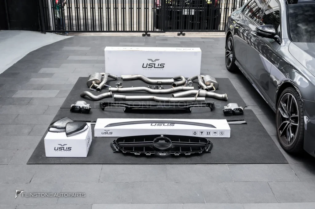 Mercedes-Benz E53 กระจังหน้า สปอยเลอร์ ดิฟฟิวเซอร์ ท่อ USUS