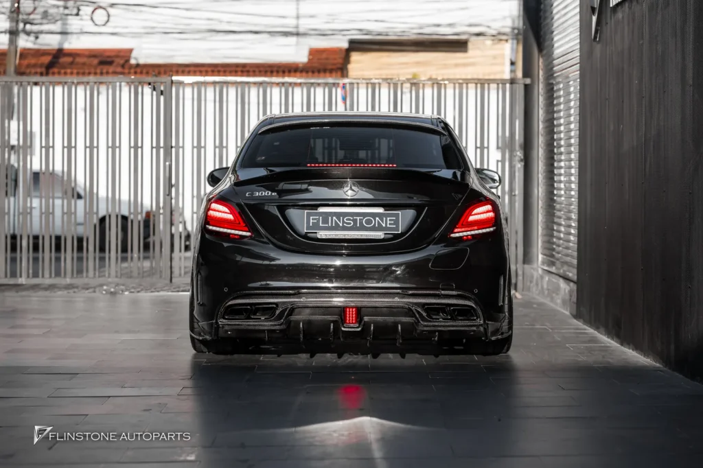 Mercedes-Benz W205 พาร์ทคาร์บอนรอบคัน ปลายท่อ กระจังหน้า ฟิล์ม