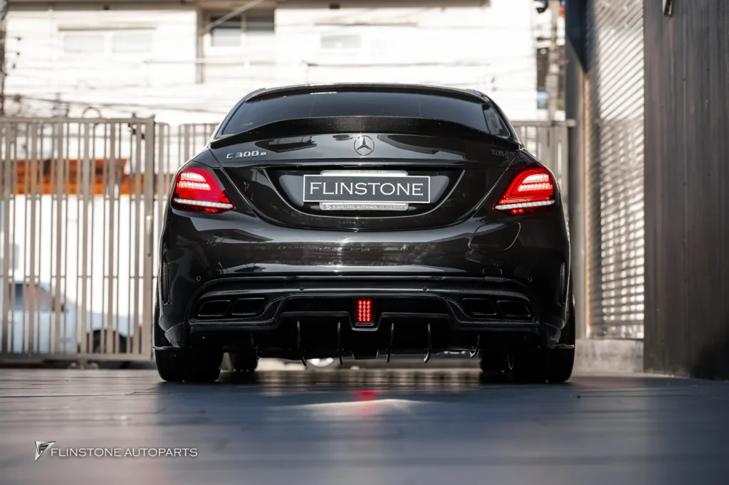 Mercedes-Benz W205 พาร์ทคาร์บอนรอบคัน ปลายท่อ กระจังหน้า ฟิล์ม