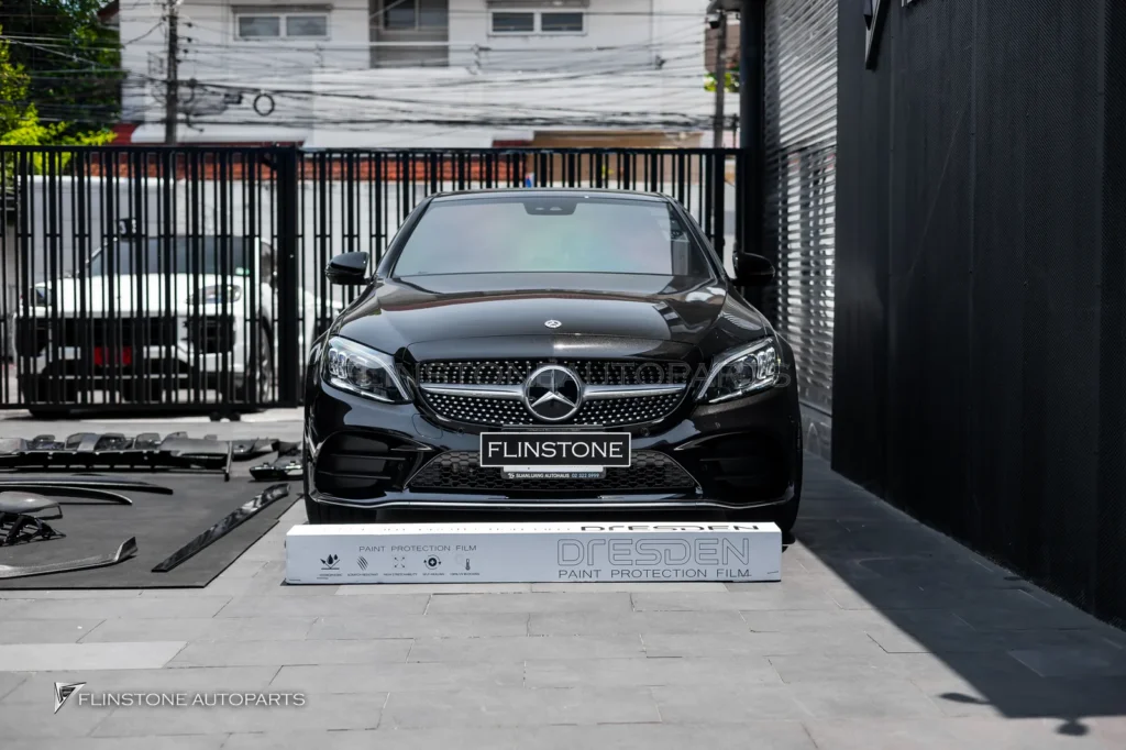 Mercedes-Benz W205 พาร์ทคาร์บอนรอบคัน ปลายท่อ กระจังหน้า ฟิล์ม