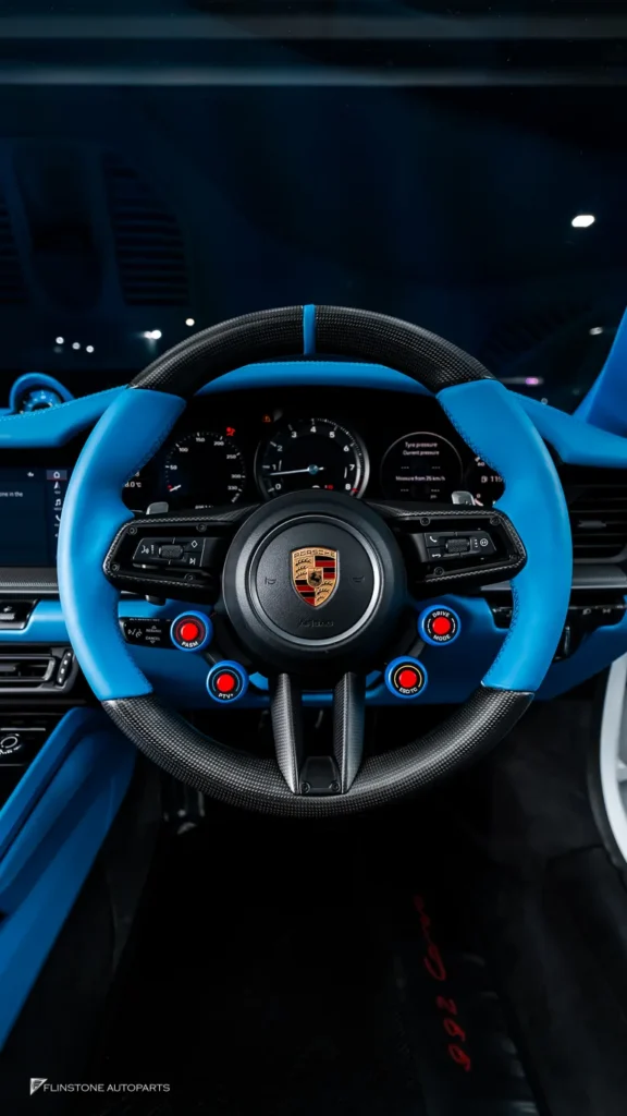 Porsche 992 พวงมาลัย ฝาครอบปุ่ม