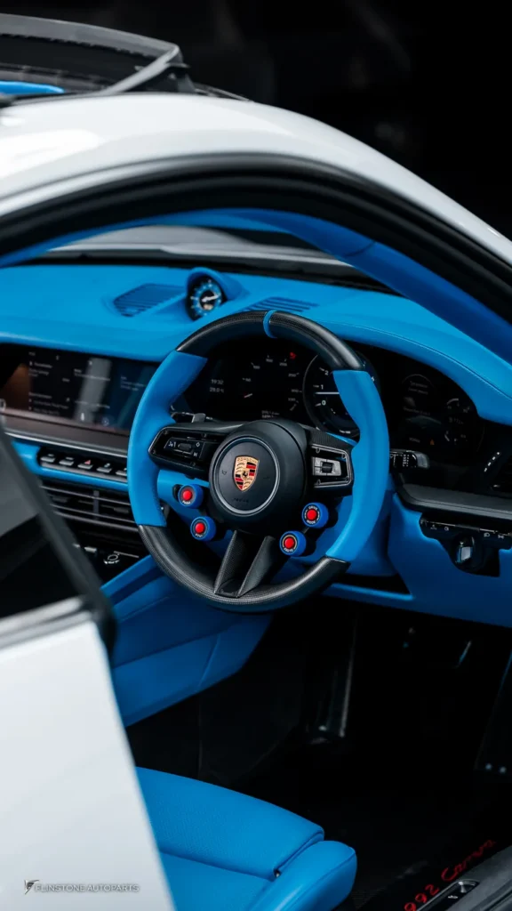 Porsche 992 พวงมาลัย ฝาครอบปุ่ม