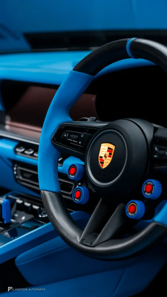 Porsche 992 พวงมาลัย ฝาครอบปุ่ม