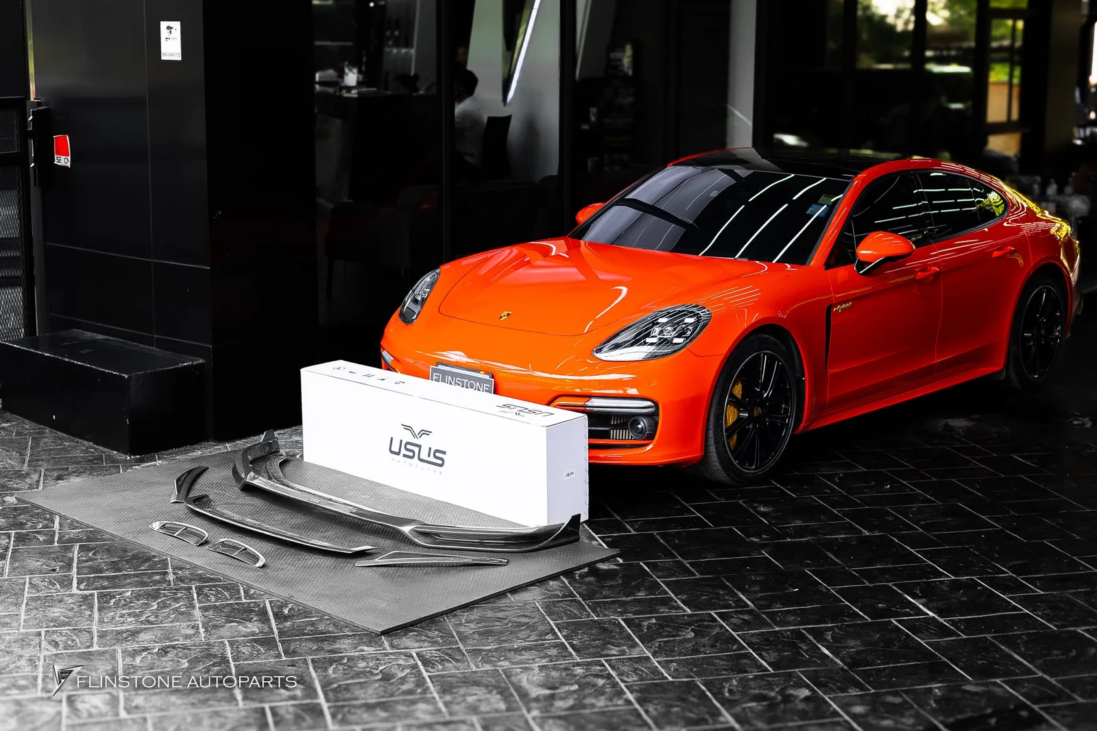 PORSCHE 971 Panamera ติดตั้งลิ้นหน้าคาร์บอนจาก TAKD Design