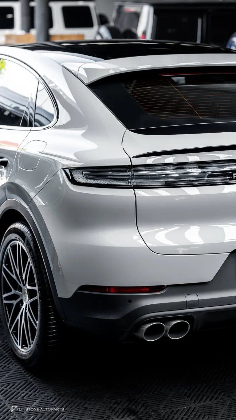 ติดตั้งไฟท้ายของแท้ PORSCHE Cayenne Coupe 9Y0.2 ที่เป็น Black Tint Clear Tail
