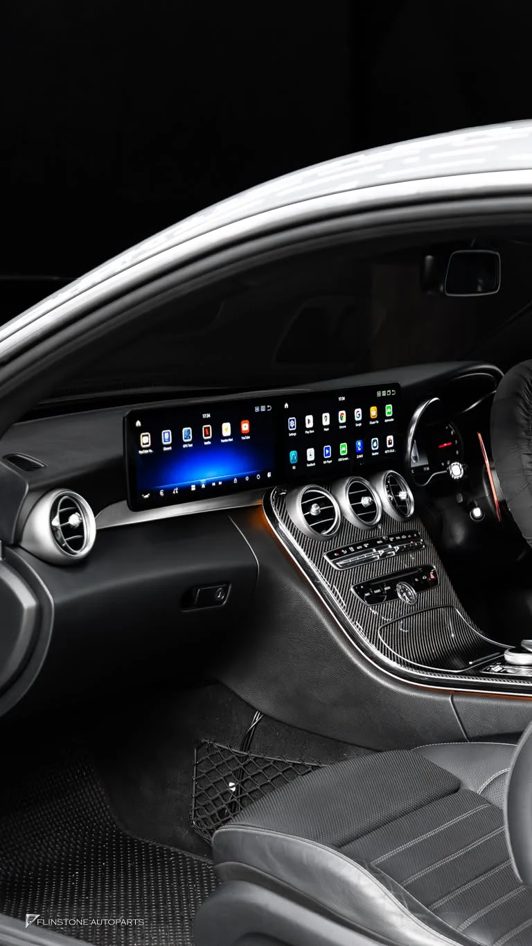 W205 C205 C-Class 2024 เข้ามาเรื่อยๆทุกวันกับการอัปเกรดจอ Android แบบ Dual Screen สำหรับ