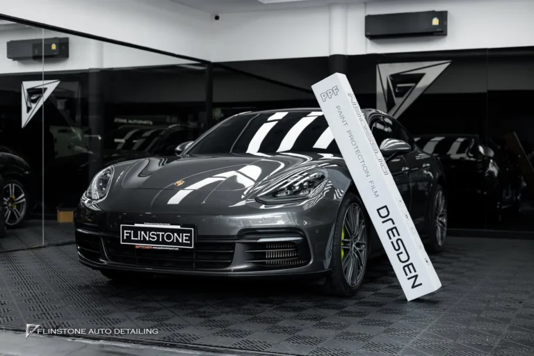 Porsche 971 Panamera ลูกค้าเลือกสี Crayon โดยใช้ฟิล์มสีกันรอยของ