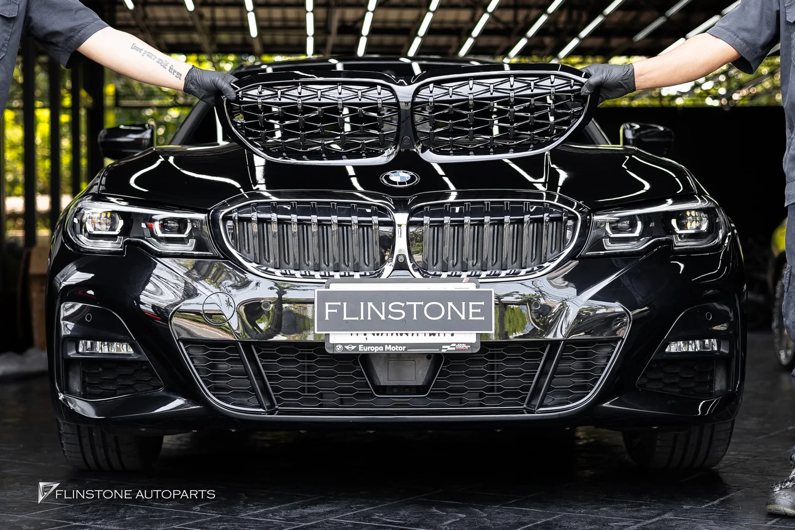 BMW G20 Series 3 2025 — กระจังหน้าทรง Diamond สีดำ สำหรับ BMW G20 Series 3 BMW G20 S