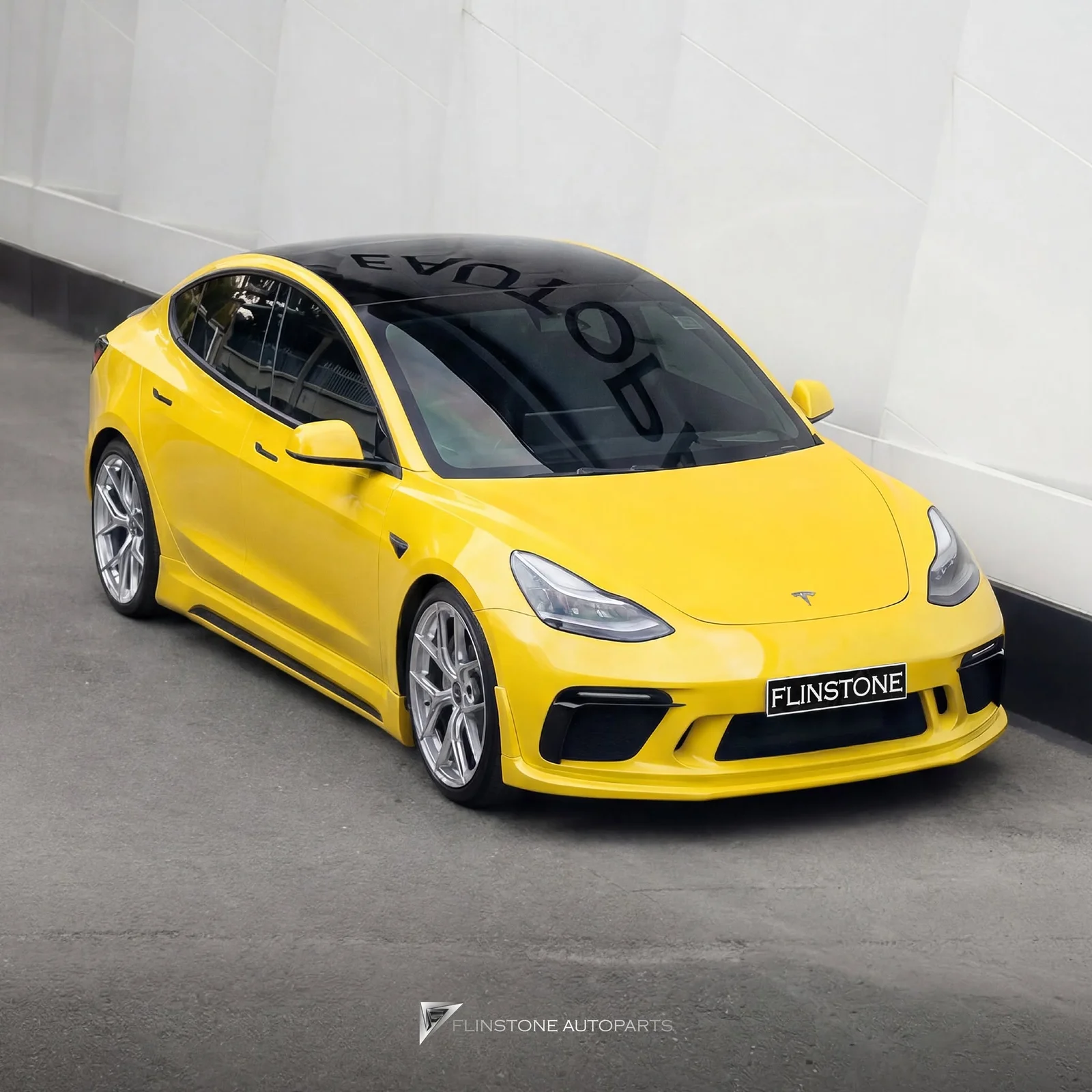 ชุดกันชนหน้าแต่งใหม่สำหรับ Tesla Model 3 แบบ GT3 Look
