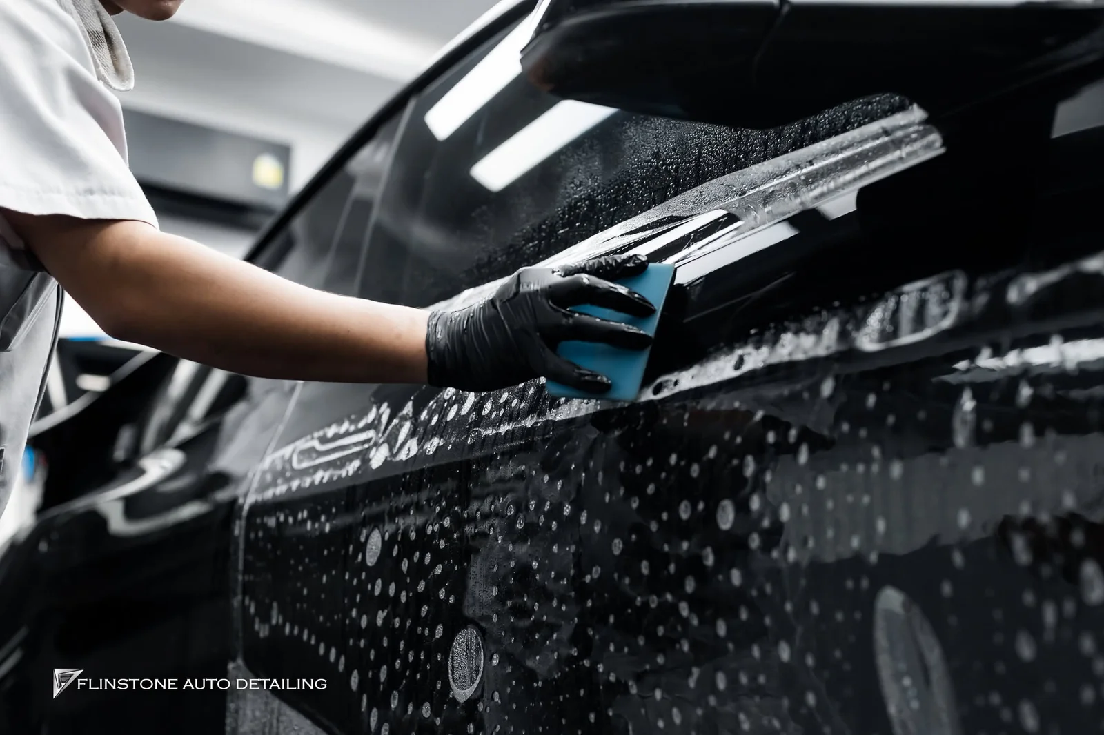 Tesla Model Y Juniper the newest car chose to protect the paint with clear paint protection film from