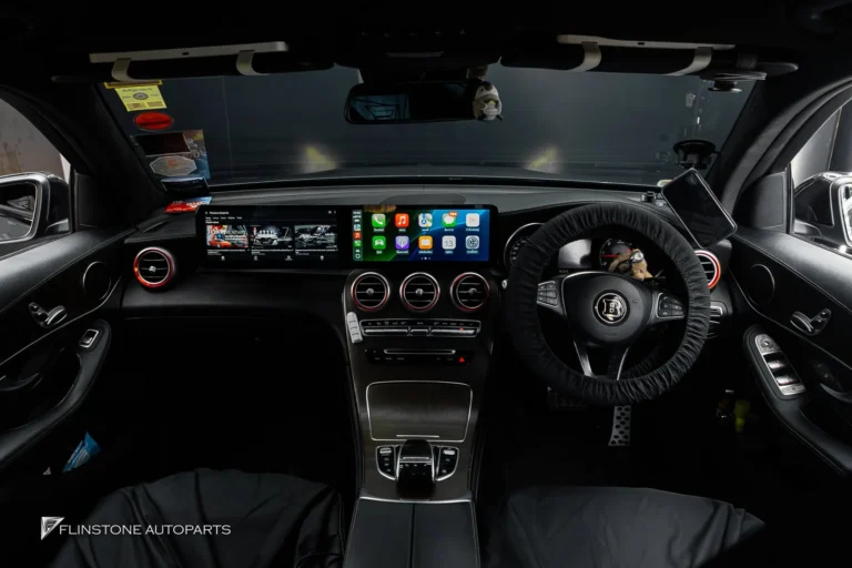 X253 GLC-Class ติดตั้งกันอีกกับจอ Android ทรงยาวพิเศษ (Ultra-Wide) งานติดตั้งสวยๆสำหรับ