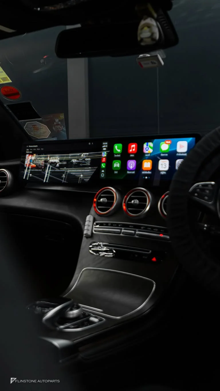 X253 GLC-Class ติดตั้งกันอีกกับจอ Android ทรงยาวพิเศษ (Ultra-Wide) งานติดตั้งสวยๆสำหรับ